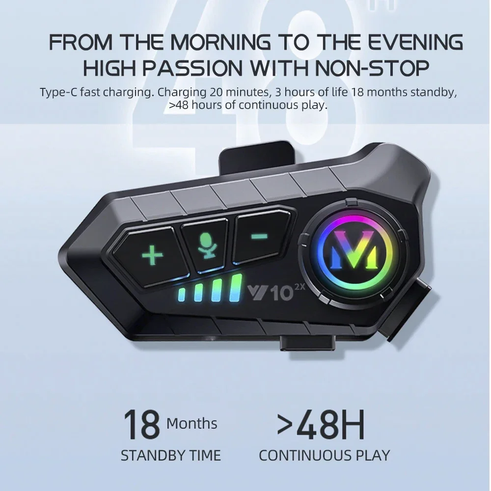 V10 2X Bluetooth Motorcycle He - Full Face Motorcycle Helmet With Bluetooth recension och pris