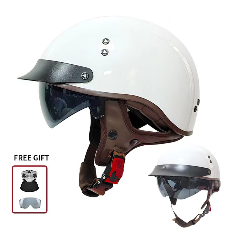 Vintage Half Open Face Motorcy - Vintage Open Face Retro Helmet recension och pris
