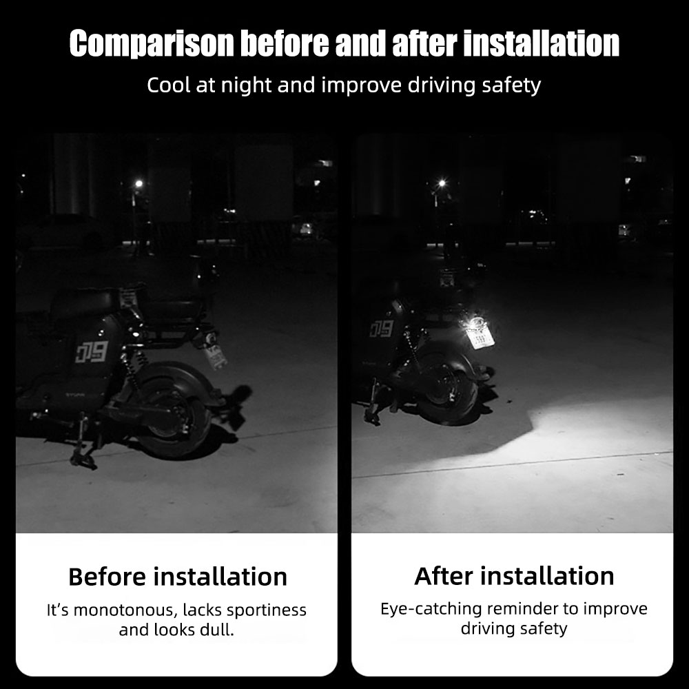 2pcs LED Devil's Eye License P - Universal Motorcycle Led Headlight Projector recension och pris