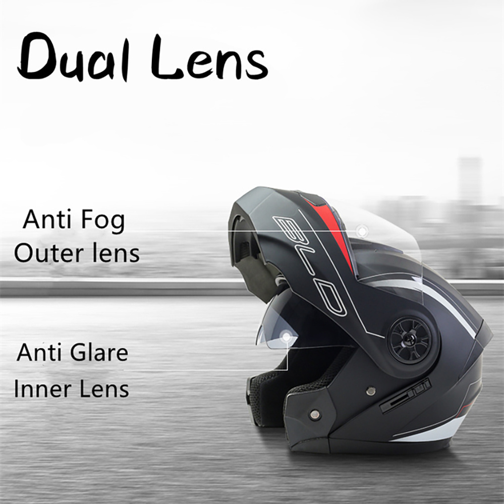 Modular Double Lens Motorcycle - Modular Flip Up Motorcycle Helmet Dot Approved recension och pris