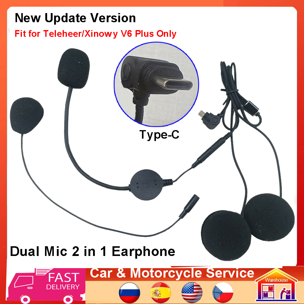 Type-C Earphone Speaker 2 in 1 - Full Face Motorcycle Helmet With Bluetooth recension och pris