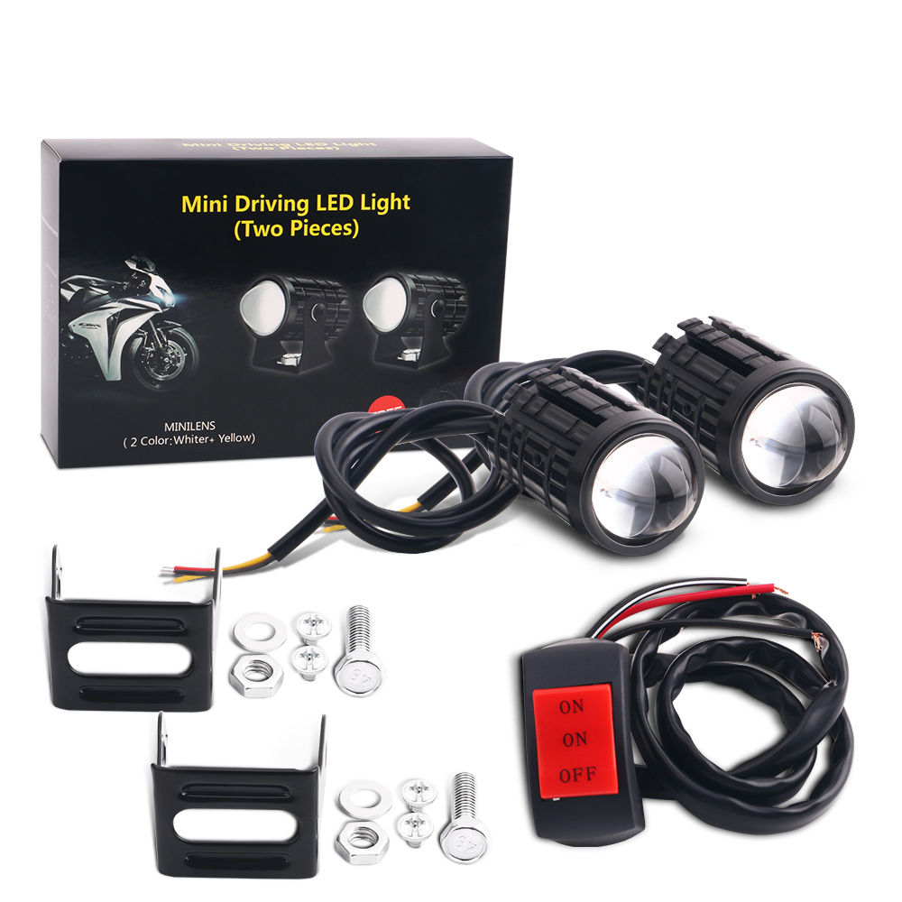 2PCS Universal Motorcycle LED  - Universal Motorcycle Led Headlight Projector recension och pris