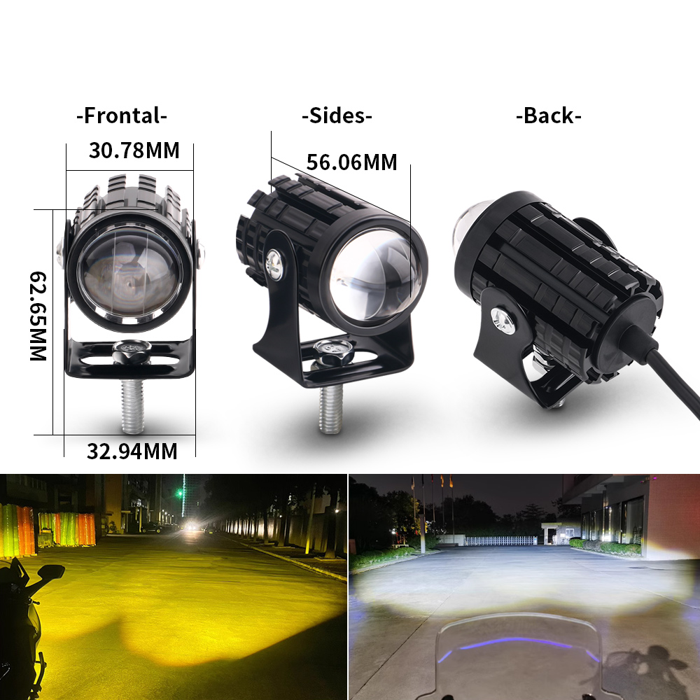 2PCS Universal Motorcycle LED  - Universal Motorcycle Led Headlight Projector recension och pris