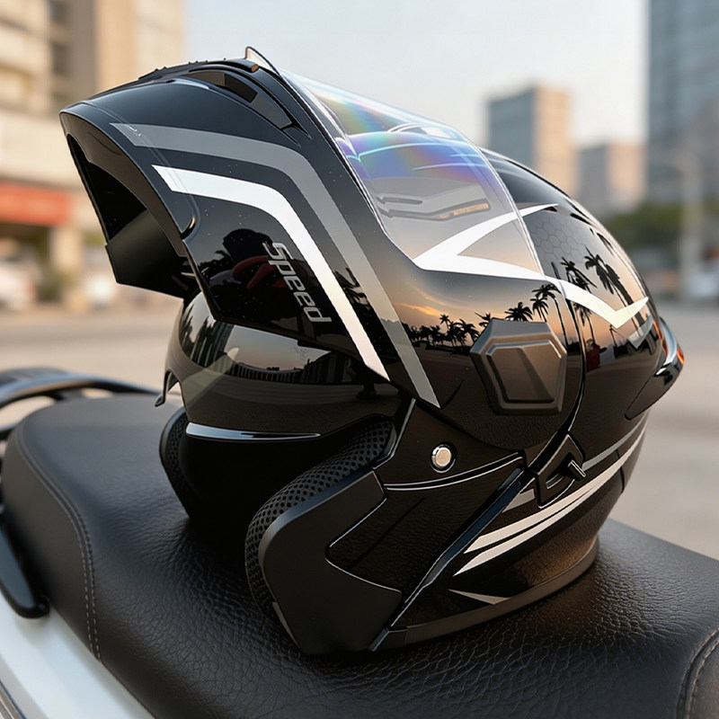 Flip Up Modular Motorcycle Hel - Modular Flip Up Motorcycle Helmet Dot Approved recension och pris