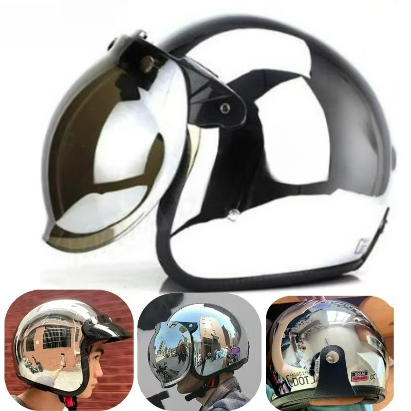 Hot Unique Silver Plating Open - Vintage Open Face Retro Helmet recension och pris