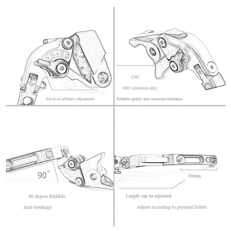 For Honda NC750X NC 750 X 2016 - Cnc Aluminum Adjustable Brake Clutch Levers recension och pris