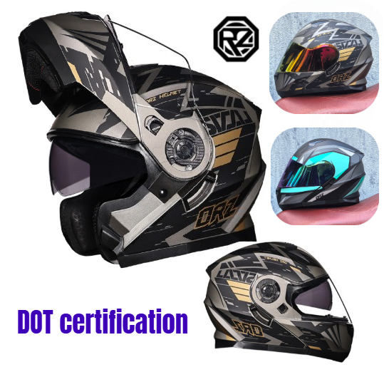 Orz Full Face Dual Visor Motor - Dual Visor Motorcycle Racing Helmet recension och pris