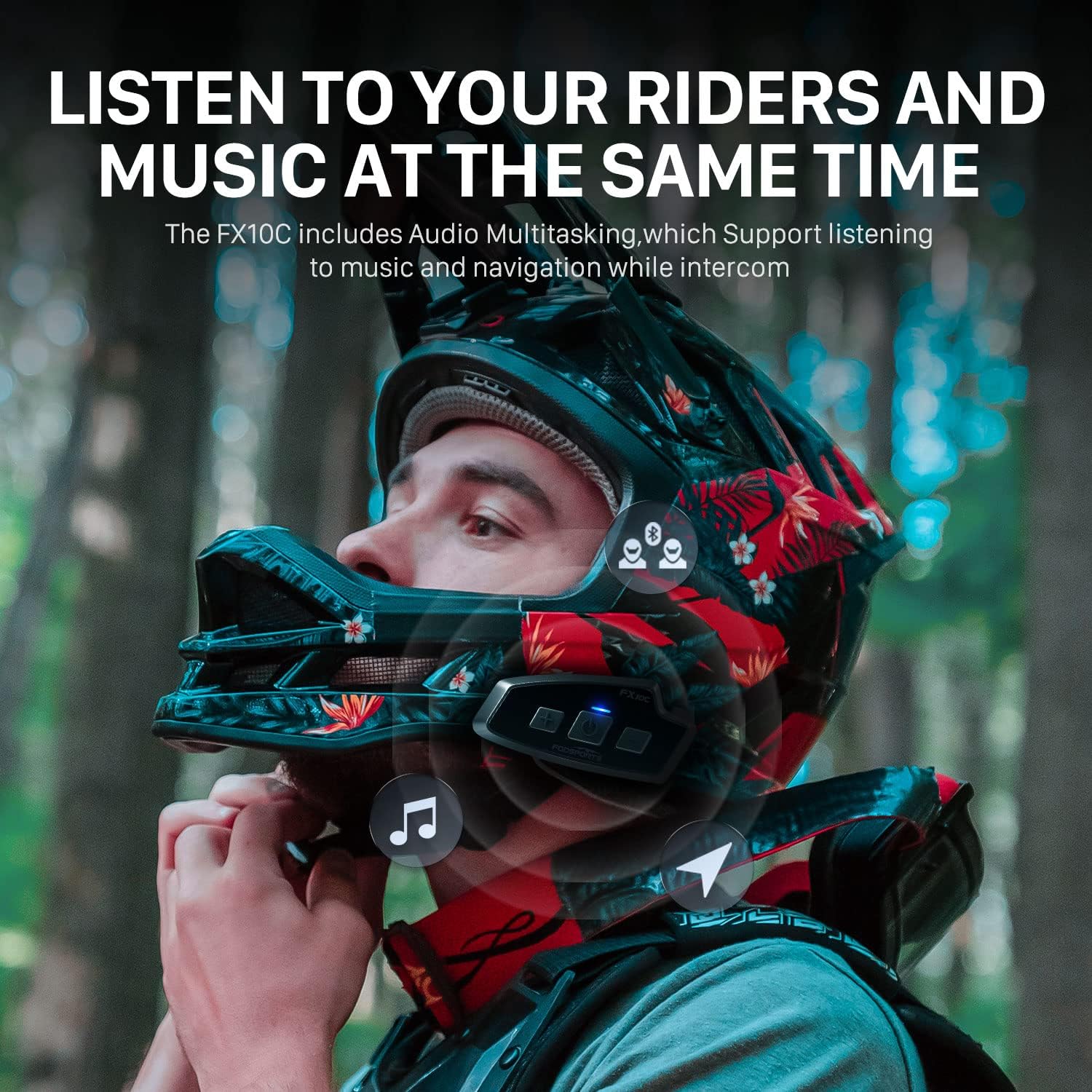 Fodsports FX 10C Motorcycle Me - Full Face Motorcycle Helmet With Bluetooth recension och pris